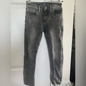 Gap Kids size 7 stretch washout black denim skinny jeans